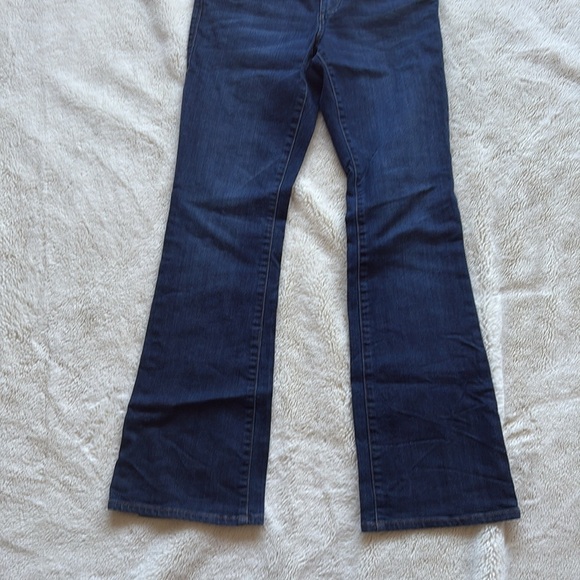 Farrah Baby Bootcut Jeans | Dark Wash Mid Rise Stretch Denim Size 2 Petite - Picture 7 of 10